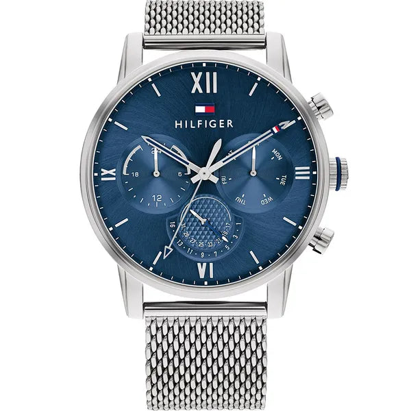 Tommy Hilfiger Sullivan férfi karóra 1791881, ezüst-kék, 44 mm, WR50