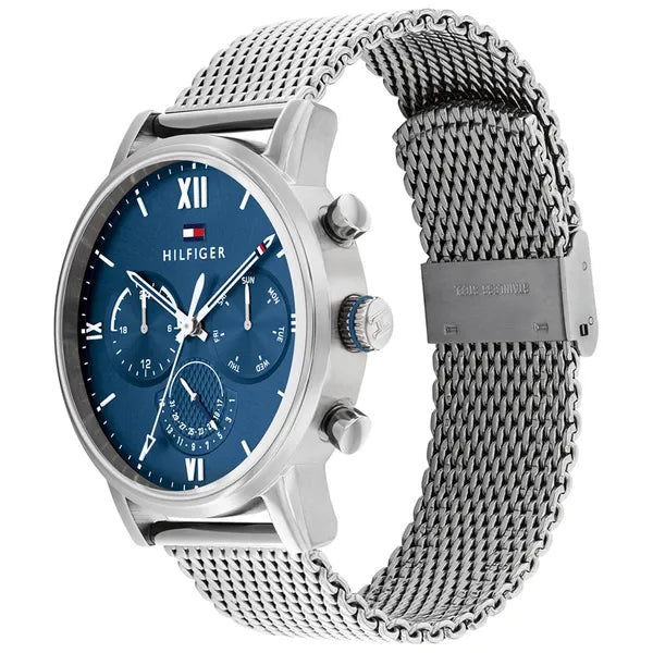 Tommy Hilfiger Sullivan férfi karóra 1791881, ezüst-kék, 44 mm, WR50