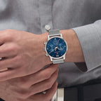 Tommy Hilfiger Sullivan férfi karóra 1791881, ezüst-kék, 44 mm, WR50