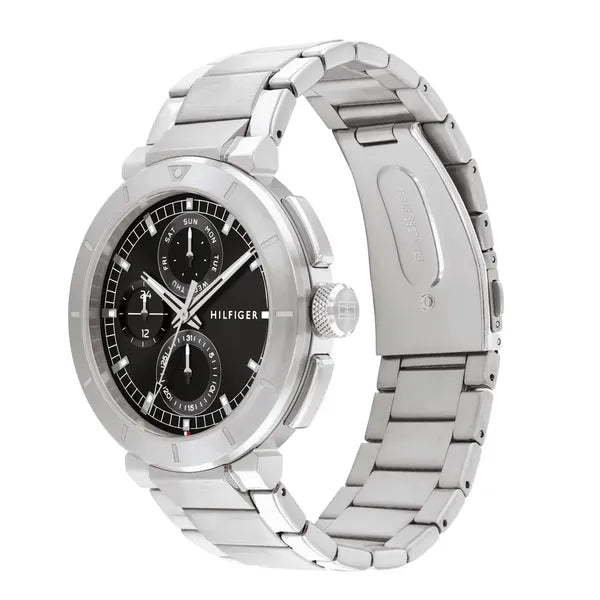 Tommy Hilfiger Lorenzo 1792116 férfi óra, 44 mm, fekete számlap, acél, 5 ATM