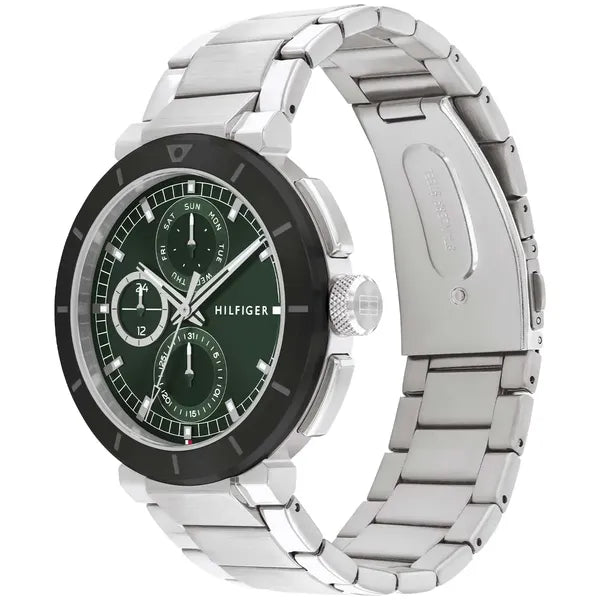 Tommy Hilfiger Lorenzo 1792117 férfi karóra, acél, zöld, 44 mm, 5 ATM