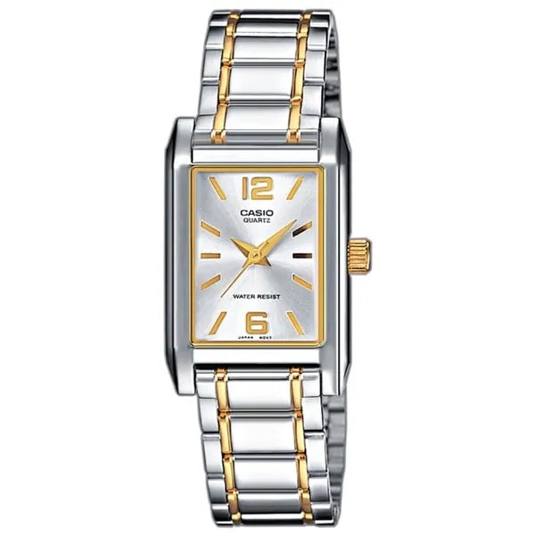 Casio női karóra LTP-1235SG-7ADF, téglalap tok, kvarc, acél, ezüst‑arany