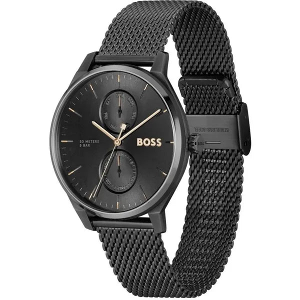 Hugo Boss Tyler 1514105 férfi karóra, fekete acél, 43 mm, WR50