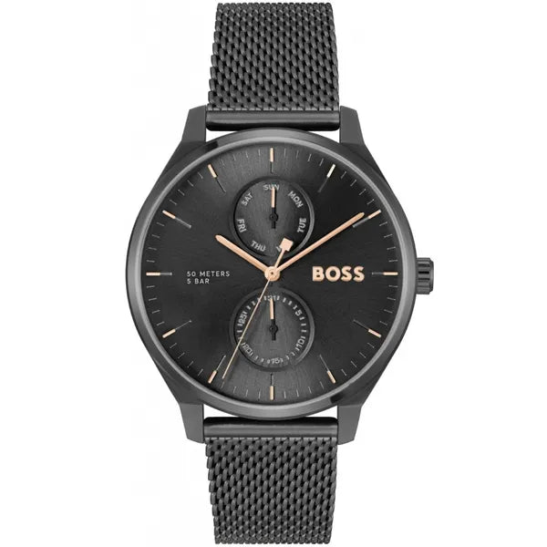 Hugo Boss Tyler 1514105 férfi karóra, fekete acél, 43 mm, WR50