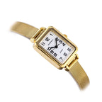 Perfect F112-02 női karóra, arany fémszíj, fehér számlap, 34 mm, WR30 + doboz