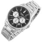 Casio MTP-E515D-1A férfi kronográf karóra, acél szíj, grafit számlap, WR50