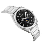 Casio MTP-M300D-1A férfi karóra, fekete számlap, acél szíj, WR50, 40 mm