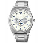 Casio MTP-M300D-7A férfi kvarc karóra, acél, 40 mm, WR50, fehér számlap