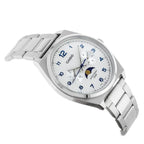 Casio MTP-M300D-7A férfi kvarc karóra, acél, 40 mm, WR50, fehér számlap