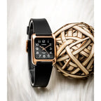 Casio MTP-B175-5B uniszex óra, téglalap tok, rózsaarany, WR50, fekete