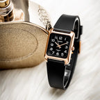 Casio MTP-B175-5B uniszex óra, téglalap tok, rózsaarany, WR50, fekete