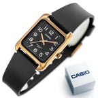 Casio MTP-B175-5B uniszex óra, téglalap tok, rózsaarany, WR50, fekete