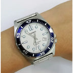 Casio MTD-135D-7A férfi karóra, 44 mm, fehér számlap, acél, WR50, dátum