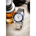 Casio MTD-135D-7A férfi karóra, 44 mm, fehér számlap, acél, WR50, dátum