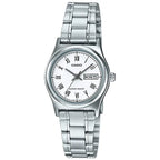 Casio női karóra LTP-V006D-7B, ezüst, acél szíj, dátum, WR30