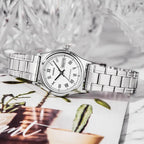 Casio női karóra LTP-V006D-7B, ezüst, acél szíj, dátum, WR30