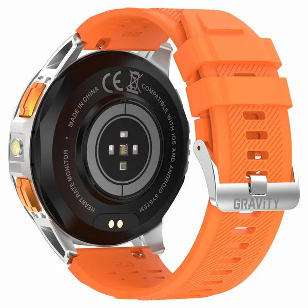GRAVITY GT24-4 férfi okosóra 1.43" AMOLED, BT hívás, IP67, 530 mAh, ezüst