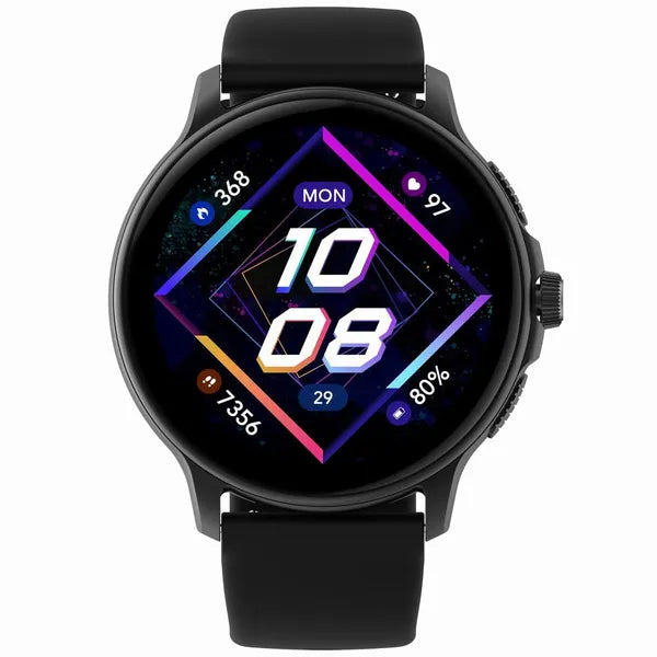 Gravity GT12-2 okosóra, AMOLED 1,43'', Bluetooth 5.2, hívás, IP68 – fekete