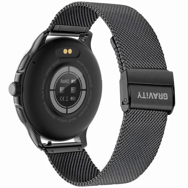 Gravity GT12-2 okosóra, AMOLED 1,43'', Bluetooth 5.2, hívás, IP68 – fekete