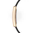 Daniel Wellington női karóra, 24 mm, rózsaarany tok, fekete bőrszíj, kvarc
