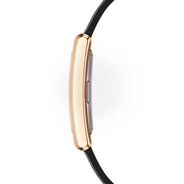 Daniel Wellington női karóra, 24 mm, rózsaarany tok, fekete bőrszíj, kvarc