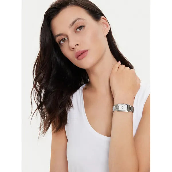 Daniel Wellington Bound 3-Link DW00100700 női kvarc karóra ezüst, téglalap, acél