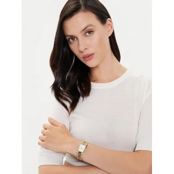 Daniel Wellington női karóra, 24 mm, arany acél, téglalap, DW00100703