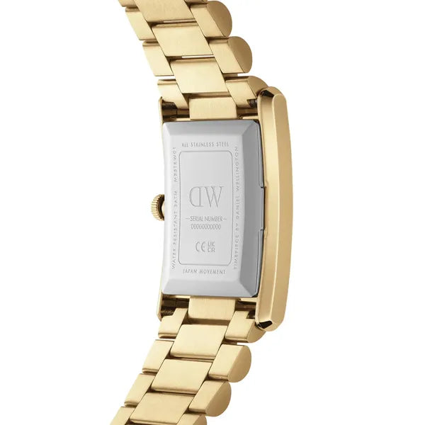 Daniel Wellington női karóra, 24 mm, arany acél, téglalap, DW00100703
