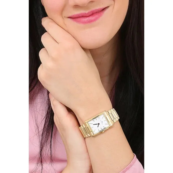 Daniel Wellington női karóra, 24 mm, arany acél, téglalap, DW00100703