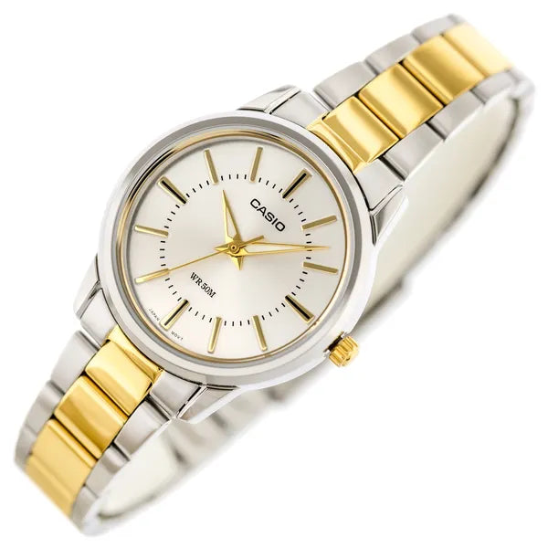 Casio LTP-1303SG-7A női karóra, 30 mm, kvarc, két tónusú acél, WR50