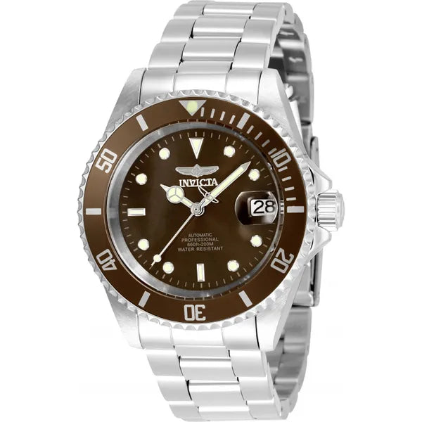 Invicta Pro Diver férfi automata karóra, WR200, 40 mm, acél, barna