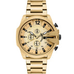 Perfect férfi kronográf karóra M513CH-05, arany, kvarc, WR30, fém szíj