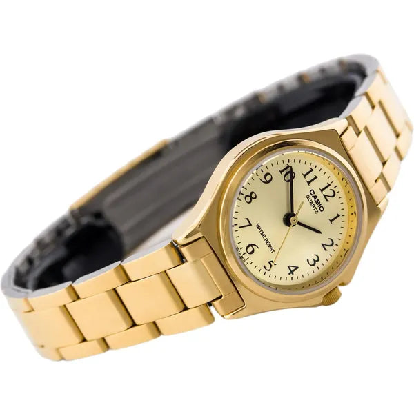 Casio LTP-1130N-9B női karóra, arany, nemesacél szíj, kvarc, WR30, 24 mm tok
