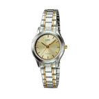 Casio LTP-1275SG-9A női karóra, két tónusú acél szíj, arany számlap, WR30