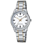 Casio LTP-V005SG-7A női karóra, acél, ezüst/arany, 28 mm, WR30, dátum