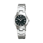 Casio LTP-1241D-1A női karóra, 25 mm, fekete számlap, acél szíj, WR30, dátum