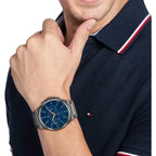 Tommy Hilfiger Dexter 1792089 férfi karóra, grafitszürke acél, kék számlap, WR50