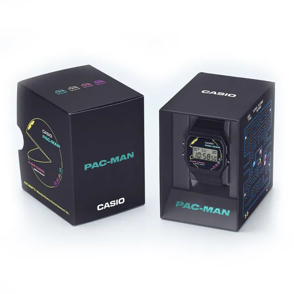 Casio F-91WPC-1ADR PAC-MAN férfi digitális óra, fekete, WR30