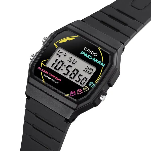 Casio F-91WPC-1ADR PAC-MAN férfi digitális óra, fekete, WR30