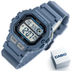 Casio WS-1400H-2A férfi sportóra, WR100, LED, kék, kvarc
