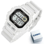 Casio WS-1400H-8A férfi sportóra, WR100, kvartz, fehér szíj