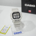 Casio WS-1400H-8A férfi sportóra, WR100, kvartz, fehér szíj