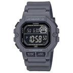 Casio WS-1400H-8B férfi sportóra, szürke, WR100, LED, stopper, holdfázis