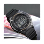 Casio W-216H-1BVDF férfi digitális karóra, WR50, fekete, kvarc, 42 mm