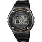 Casio W-216H-1BVDF férfi digitális karóra, WR50, fekete, kvarc, 42 mm