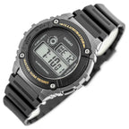 Casio W-216H-1BVDF férfi digitális karóra, WR50, fekete, kvarc, 42 mm