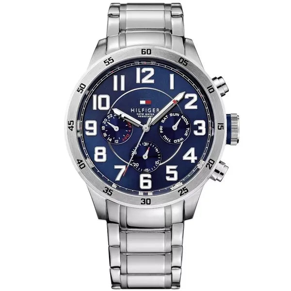 Tommy Hilfiger 1791053 Trend férfi karóra, acél, kék számlap, WR50, 46 mm