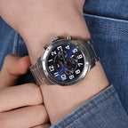 Tommy Hilfiger 1791053 Trend férfi karóra, acél, kék számlap, WR50, 46 mm