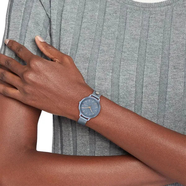 Tommy Hilfiger Iris 1782589 női karóra, 36 mm, kék, acél hálós szíj