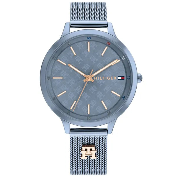 Tommy Hilfiger Iris 1782589 női karóra, 36 mm, kék, acél hálós szíj